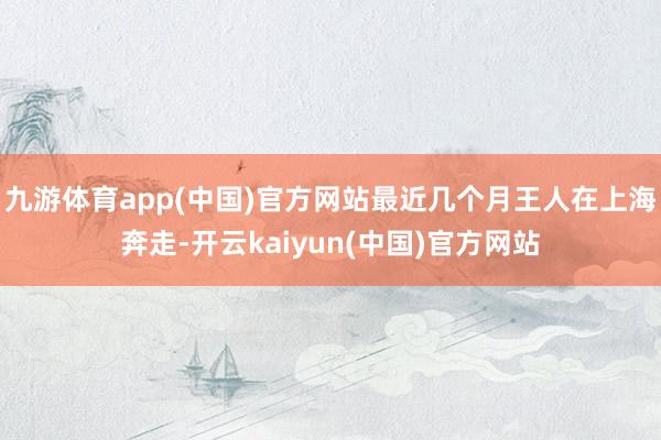 九游体育app(中国)官方网站最近几个月王人在上海奔走-开云kaiyun(中国)官方网站