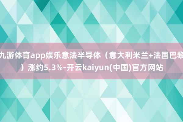 九游体育app娱乐意法半导体（意大利米兰+法国巴黎）涨约5.3%-开云kaiyun(中国)官方网站