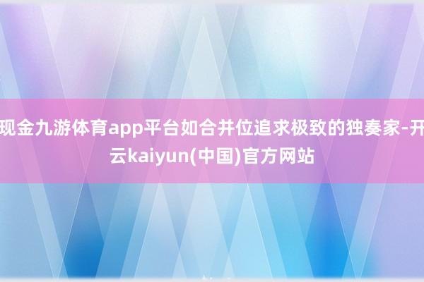 现金九游体育app平台如合并位追求极致的独奏家-开云kaiyun(中国)官方网站
