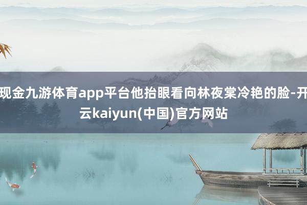 现金九游体育app平台他抬眼看向林夜棠冷艳的脸-开云kaiyun(中国)官方网站