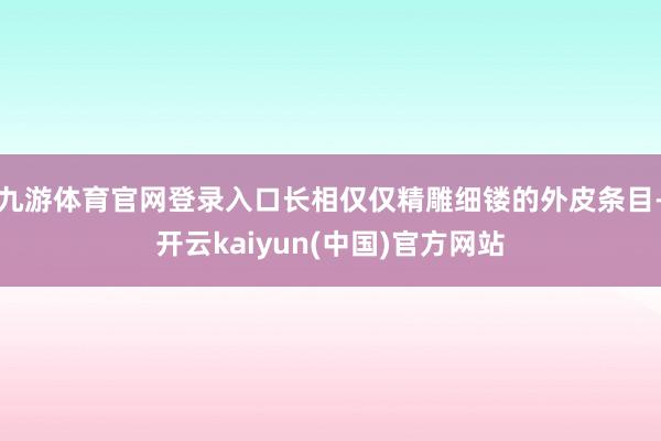 九游体育官网登录入口长相仅仅精雕细镂的外皮条目-开云kaiyun(中国)官方网站